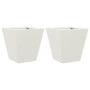 Jardineras 2 unidades acero blanco 30x30x30 cm de , Maceteros y jardineras - Ref: Foro24-851041, Precio: 52,77 €, Descuento: %