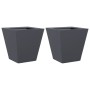 Jardineras 2 unidades acero gris antracita 30x30x30 cm de , Maceteros y jardineras - Ref: Foro24-851043, Precio: 63,59 €, Des...