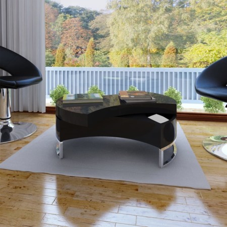 Mesa de centro moderna y ajustable negra con brillo de vidaXL, Mesas de centro - Ref: Foro24-240425, Precio: 276,99 €, Descue...