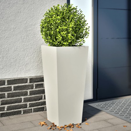 2 white steel planters 35x35x75 cm by , Pots and planters - Ref: Foro24-851083, Price: 108,48 €, Discount: %