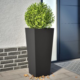 2 black steel planters 35x35x75 cm by , Pots and planters - Ref: Foro24-851081, Price: 92,86 €, Discount: %