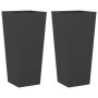 2 black steel planters 35x35x75 cm by , Pots and planters - Ref: Foro24-851081, Price: 92,86 €, Discount: %