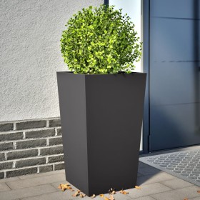 2 black steel planters 45x45x75 cm by , Pots and planters - Ref: Foro24-851095, Price: 115,63 €, Discount: %