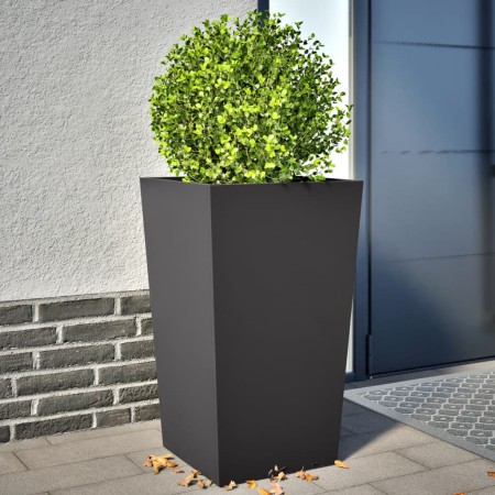 2 black steel planters 45x45x75 cm by , Pots and planters - Ref: Foro24-851095, Price: 140,48 €, Discount: %