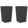 2 black steel planters 45x45x75 cm by , Pots and planters - Ref: Foro24-851095, Price: 140,48 €, Discount: %