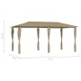 Gazebo with taupe pole covers 3x6x2.6 m 160 g/m² by vidaXL, Tents and gazebos - Ref: Foro24-313618, Price: 254,31 €, Discount: %