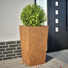 Rusted steel planter 45x45x75 cm by , Pots and planters - Ref: Foro24-851106, Price: 69,99 €, Discount: %