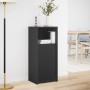 Display cabinet with LED lights, engineered wood, black, 42.5x34x100cm by , Sideboards - Ref: Foro24-852153, Price: 71,80 €, ...