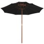 Two-story black wooden pole umbrella 270 cm by vidaXL, Umbrellas - Ref: Foro24-313766, Price: 77,99 €, Discount: %