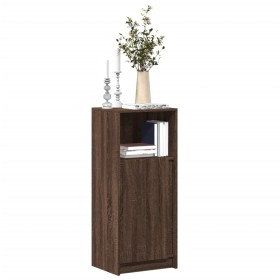 Sideboard with LED lights, engineered wood, brown oak, 42.5x34x100 cm by , Sideboards - Ref: Foro24-852158, Price: 71,99 €, D...