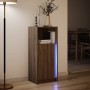 Sideboard with LED lights, engineered wood, brown oak, 42.5x34x100 cm by , Sideboards - Ref: Foro24-852158, Price: 71,67 €, D...