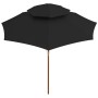 Two-story black wooden pole umbrella 270 cm by vidaXL, Umbrellas - Ref: Foro24-313766, Price: 77,99 €, Discount: %