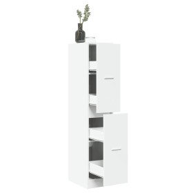 Engineered wood white medicine cabinet 30x41x144.5 cm by , Lockers and storage cabinets - Ref: Foro24-855169, Price: 91,99 €,...