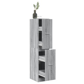 Armario botiquín madera ingeniería gris Sonoma 30x41x144,5 cm de , Taquillas y armarios de almacenamiento - Ref: Foro24-85517...