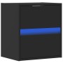 Wall-mounted bedside table with black LED lights by , Nightstands - Ref: Foro24-3307963, Price: 59,96 €, Discount: %