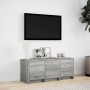 TV stand with LED in gray Sonoma engineered wood 97x34x40 cm by , TV Furniture - Ref: Foro24-852241, Price: 87,19 €, Discount: %