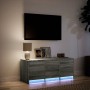 TV stand with LED in gray Sonoma engineered wood 97x34x40 cm by , TV Furniture - Ref: Foro24-852241, Price: 87,19 €, Discount: %