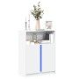 LED sideboard in white engineered wood 77x34x100 cm by , Sideboards - Ref: Foro24-852145, Price: 95,49 €, Discount: %