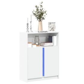 LED sideboard in white engineered wood 77x34x100 cm by , Sideboards - Ref: Foro24-852145, Price: 95,34 €, Discount: %