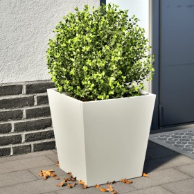 Blumenkästen 2 Stück weißer Stahl 40x40x40 cm von , Töpfe und Pflanzgefäße - Ref: Foro24-851055, Preis: 72,99 €, Rabatt: %