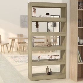 Sonoma oak engineered wood shelf/divider 80x30x166 cm by vidaXL, Bookcases and shelves - Ref: Foro24-811721, Price: 70,99 €, ...