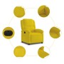 Sillón reclinable eléctrico de terciopelo amarillo de , Sillones - Ref: Foro24-3204285, Precio: 246,21 €, Descuento: %