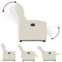 Sillón reclinable elevable terciopelo crema de , Sillones - Ref: Foro24-3204309, Precio: 286,75 €, Descuento: %