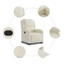 Sillón reclinable elevable terciopelo crema de , Sillones - Ref: Foro24-3204309, Precio: 286,75 €, Descuento: %