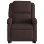 Sillón reclinable elevable tela marrón oscuro de , Sillones - Ref: Foro24-3204169, Precio: 268,87 €, Descuento: %