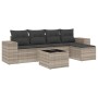 Garden sofa set 6 pieces and gray synthetic rattan cushions by , Modular outdoor sofas - Ref: Foro24-3222501, Price: 421,48 €...