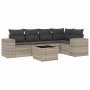 Garden sofa set 6 pieces and gray synthetic rattan cushions by , Modular outdoor sofas - Ref: Foro24-3222541, Price: 467,53 €...