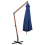 Hanging umbrella with light blue fir wood pole 3.5x2.9 m by vidaXL, Umbrellas - Ref: Foro24-313773, Price: 159,45 €, Discount: %