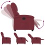 Sillón reclinable eléctrico tela rojo tinto de , Sillones - Ref: Foro24-3204143, Precio: 248,44 €, Descuento: %