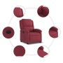 Sillón reclinable eléctrico tela rojo tinto de , Sillones - Ref: Foro24-3204143, Precio: 248,44 €, Descuento: %