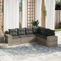 Set de sofás de jardín 6 pzas y cojines ratán sintético gris de , Conjuntos de jardín - Ref: Foro24-3222611, Precio: 457,94 €...