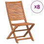 Reclining garden chairs 8 units solid acacia wood 51x66x95cm by , Garden chairs - Ref: Foro24-3214473, Price: 414,43 €, Disco...