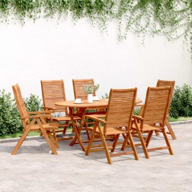 Reclining garden chairs 6 units solid acacia wood 56x72x107cm by , Garden chairs - Ref: Foro24-3214478, Price: 421,99 €, Disc...