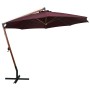 Hanging umbrella with burgundy red fir wood pole 3.5x2.9 m by vidaXL, Umbrellas - Ref: Foro24-313770, Price: 159,45 €, Discou...