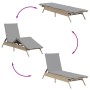 Sun lounger with beige synthetic rattan cushion by , Loungers - Ref: Foro24-4002704, Price: 141,34 €, Discount: %