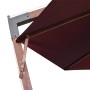 Hanging umbrella with burgundy red fir wood pole 3.5x2.9 m by vidaXL, Umbrellas - Ref: Foro24-313770, Price: 159,45 €, Discou...