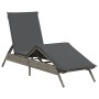 Sun loungers with cushions, 2 units, synthetic gray rattan by , Loungers - Ref: Foro24-3261580, Price: 275,34 €, Discount: %