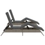 Sun loungers with cushions, 2 units, synthetic gray rattan by , Loungers - Ref: Foro24-3261580, Price: 275,34 €, Discount: %