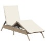 Sun loungers with cushions 2 units synthetic rattan beige by , Loungers - Ref: Foro24-3261582, Price: 275,34 €, Discount: %