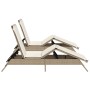 Sun loungers with cushions 2 units synthetic rattan beige by , Loungers - Ref: Foro24-3261582, Price: 275,34 €, Discount: %