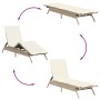 Sun loungers with cushions 2 units synthetic rattan beige by , Loungers - Ref: Foro24-3261582, Price: 275,34 €, Discount: %