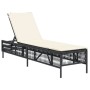 Sun loungers with cushions 2 units synthetic black rattan by , Loungers - Ref: Foro24-3261596, Price: 268,61 €, Discount: %