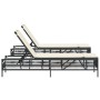 Sun loungers with cushions 2 units synthetic black rattan by , Loungers - Ref: Foro24-3261596, Price: 268,61 €, Discount: %