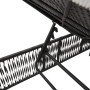 Sun loungers with cushions 2 units synthetic black rattan by , Loungers - Ref: Foro24-3261596, Price: 268,61 €, Discount: %