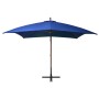 Hanging parasol with light blue fir wood pole 3x3 m by vidaXL, Umbrellas - Ref: Foro24-313779, Price: 157,37 €, Discount: %