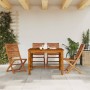 Garden chairs, 4 units, solid acacia wood. by , Garden chairs - Ref: Foro24-367697, Price: 209,54 €, Discount: %